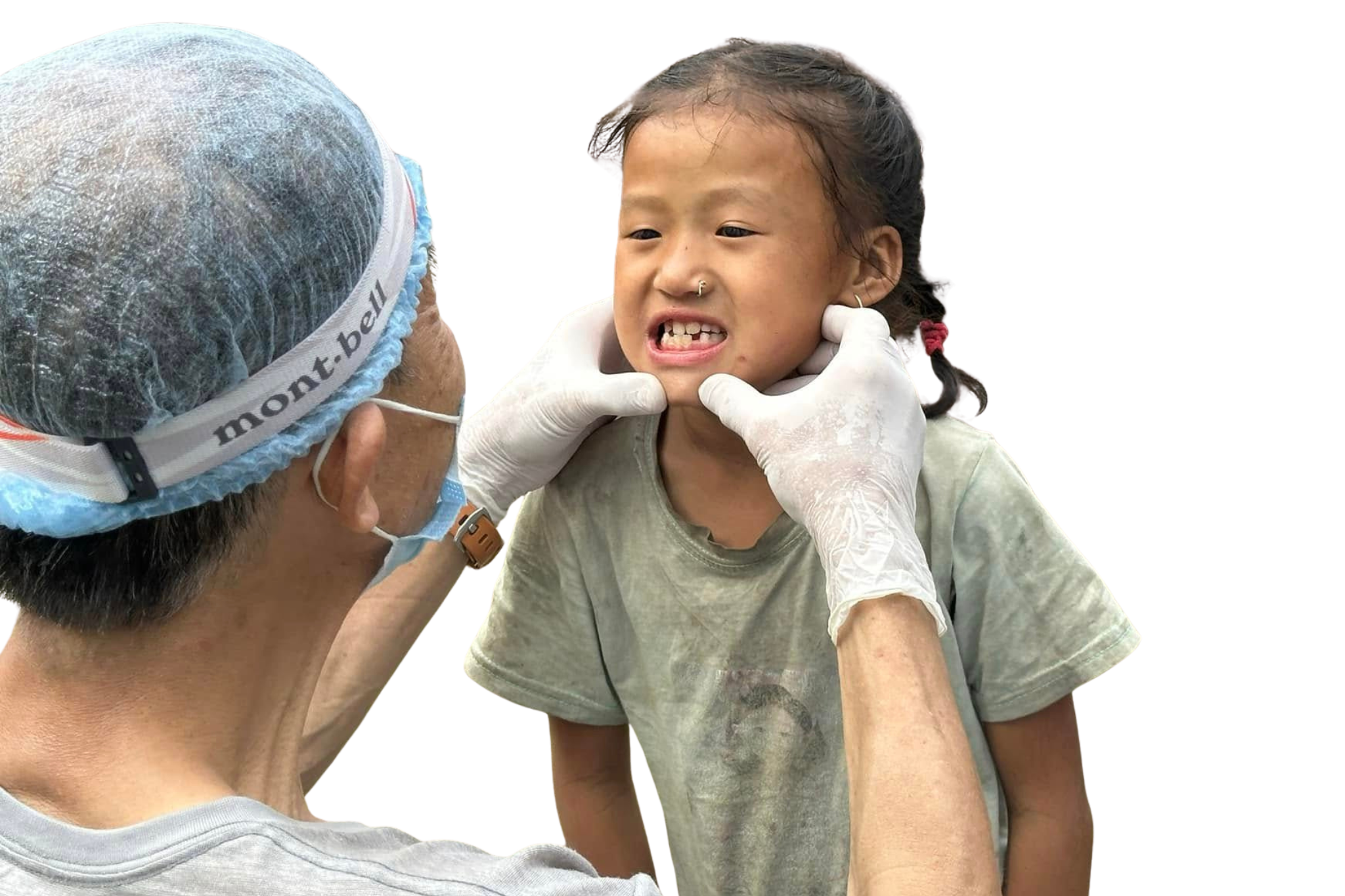 Doctor checking child